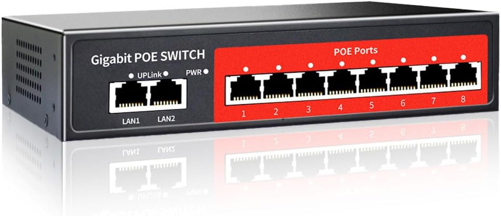 8 Port Gigabit POE Smart Switch with 2 Gigabit Uplink