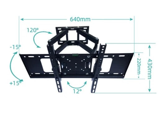 CTG CP502 TV Wall Mount Bracket 32"- 75"Cold Rolled Steel Tilt Upto ±15°