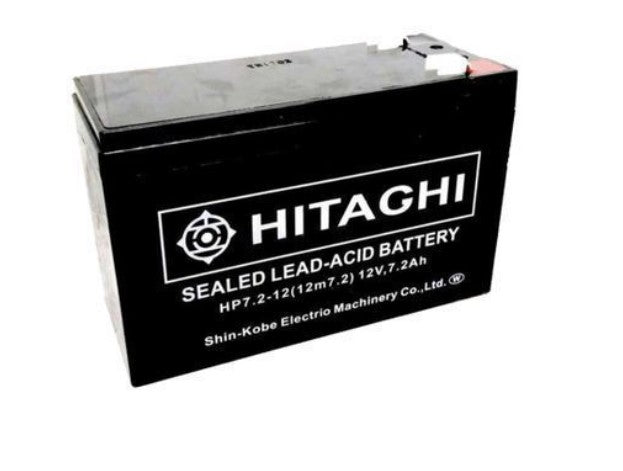 CTG HITACHI 12 Volt 7.2 Amps. Lead Acid Battery