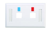 Load image into Gallery viewer, CTG Wall Plate Two ports 120*80mm, White.