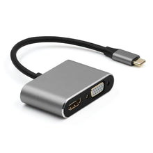 Load image into Gallery viewer, USB-C 4 in 1 HDMI, VGA USB 3.0 &amp; PD Converter / Adapter