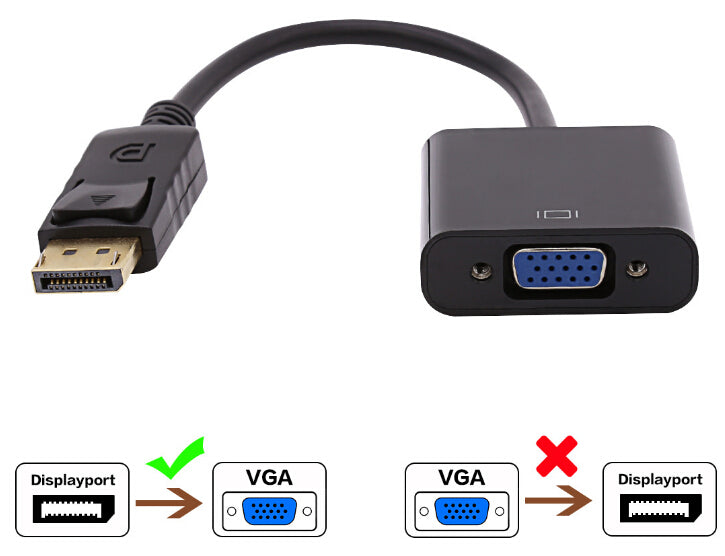 CTG Display Port Male to VGA 1080P Female Converter Adapter