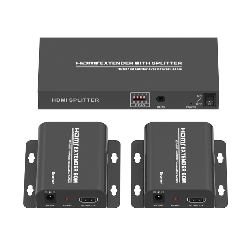 HDMI 2 Way Over Single Cat5e 6 Splitter