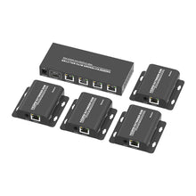 Load image into Gallery viewer, 3D Full HD 1080P HDMI 4 Way Over Single Cat5e 6 Splitter