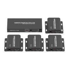 Load image into Gallery viewer, 3D Full HD 1080P HDMI 4 Way Over Single Cat5e 6 Splitter