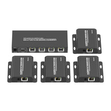 Load image into Gallery viewer, 3D Full HD 1080P HDMI 4 Way Over Single Cat5e 6 Splitter