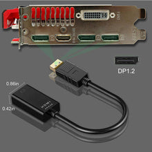 Load image into Gallery viewer, 4K DP Displayport to HDMI Female Adapter Cab