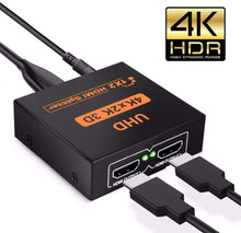 Load image into Gallery viewer, 2 Port HDMI Splitter HUB Full HD 4K 1080P 30Hz