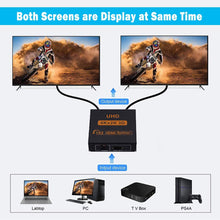 Load image into Gallery viewer, 2 Port HDMI Splitter HUB Full HD 4K 1080P 30Hz