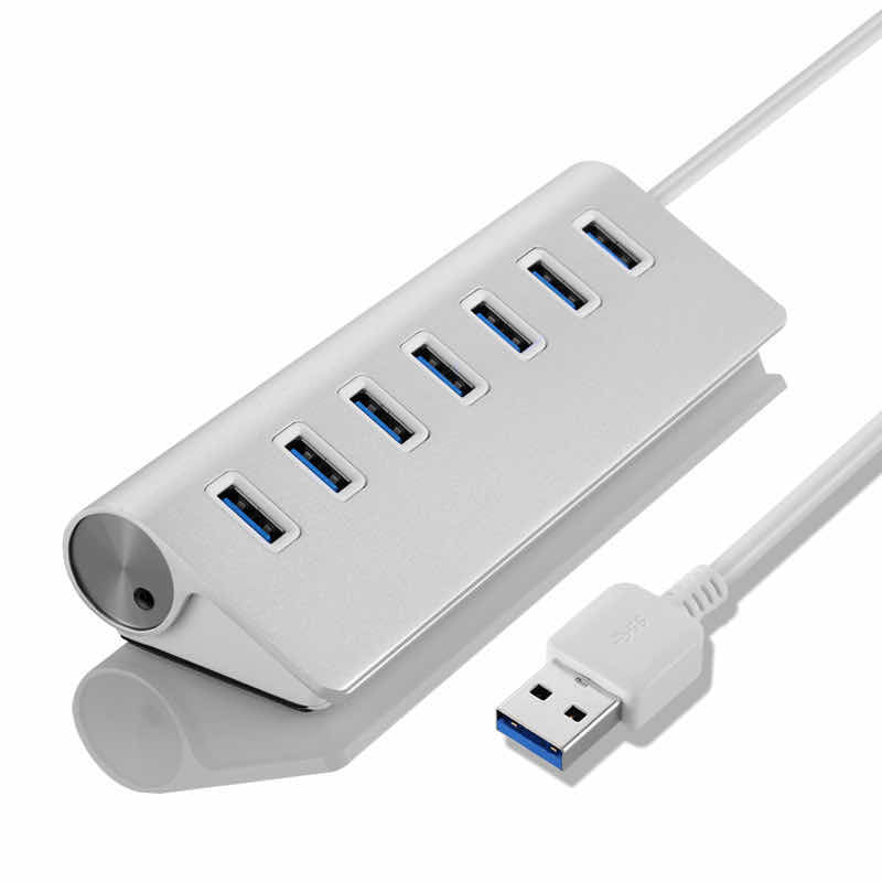 7 Ports USB 3.0 Hub - Triangle Aluminum Alloy