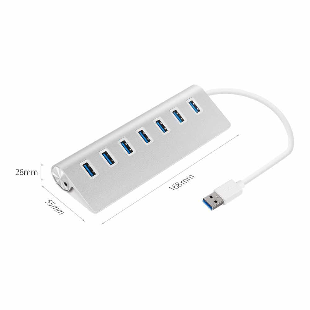 7 Ports USB 3.0 Hub - Triangle Aluminum Alloy