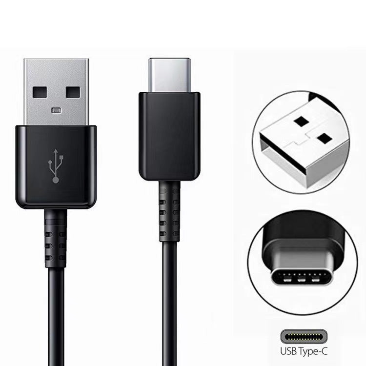 Black Sync & Charge Type C to USB A Cable