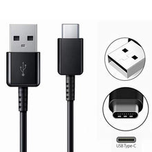 Load image into Gallery viewer, Black Sync &amp; Charge Type C to USB A Cable