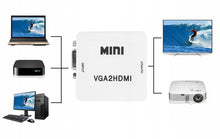 Load image into Gallery viewer, VGA &amp; Audio to HDMI Mini Converter Adapter